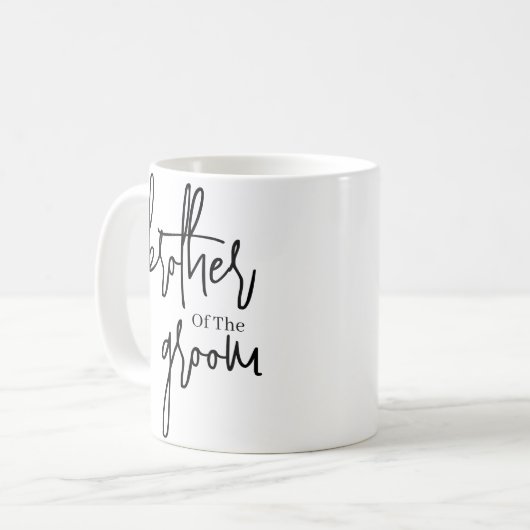 Mug Script Frère noir du marié mariage Café (Devant gauche)