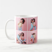 Mug Script girly multi photo moderne à la mode meilleu (Gauche)