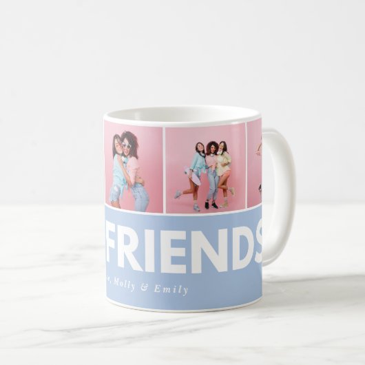 Mug Script girly multi photo moderne à la mode meilleu (Devant droit)