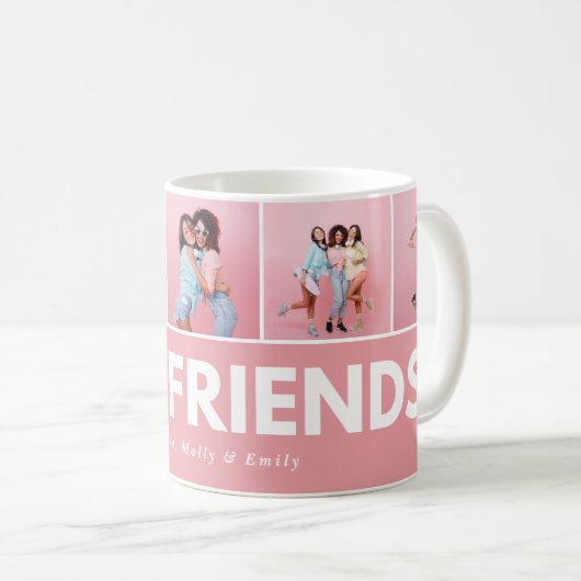 Mug Script girly multi photo moderne à la mode meilleu (Devant droit)