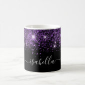 Mug Script glam de nom de parties scintillant violet n (Centre)