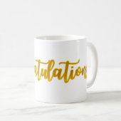 Mug Script Gold Félicitations (Devant droit)