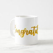 Mug Script Gold Félicitations (Devant gauche)