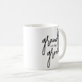 Mug Script Grand-père noir du mariage du marié (Devant droit)