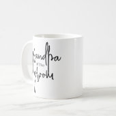 Mug Script Grand-père noir du mariage du marié (Devant gauche)