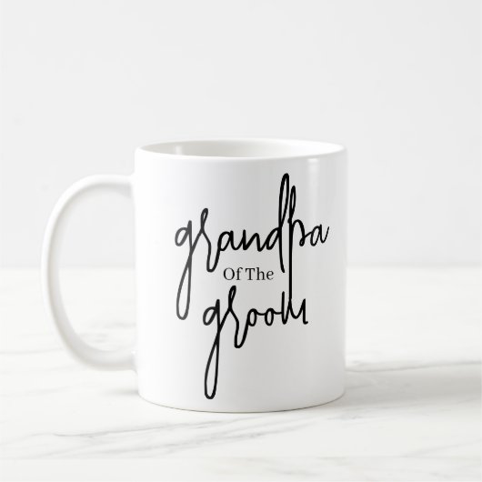 Mug Script Grand-père noir du mariage du marié (Gauche)