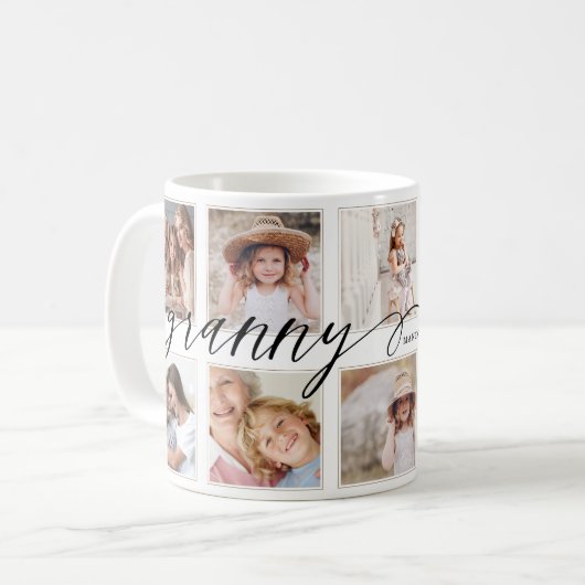 Mug Script Granny moderne | Collage photo pour petits  (Devant gauche)
