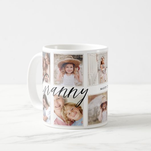 Mug Script Granny moderne | Collage photo pour petits  (Devant gauche)