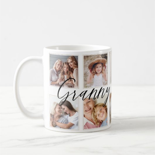 Mug Script Granny moderne | Collage photo pour petits (Gauche)