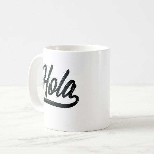 Mug Script Hola (Noir) (Devant gauche)
