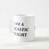 Mug Script Je suis un plaisir sarcastique amusant (Devant gauche)