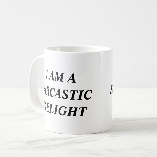Mug Script Je suis un plaisir sarcastique amusant (Devant gauche)