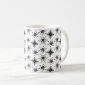 Mug Script Joyeux Noël Flocons de neige noirs     (Devant droit)