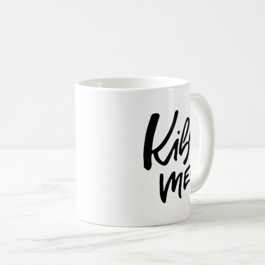 Mug Script Lettre main Kiss Me (Devant droit)
