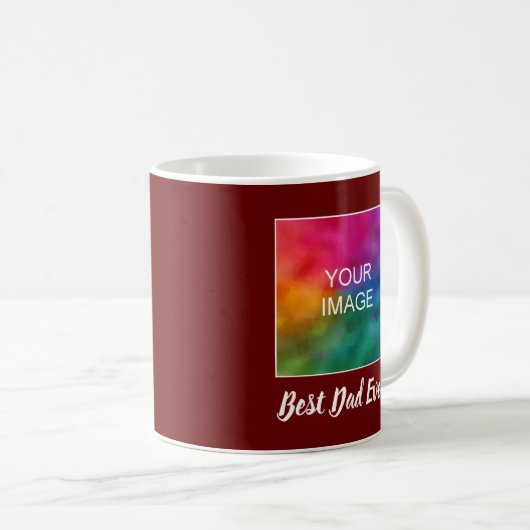 Mug Script main personnalisable foncé rouge meilleur p (Devant droit)
