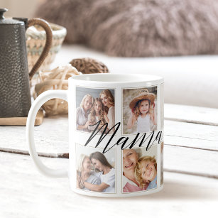Mug Script Mama moderne   Collage photo pour petits en