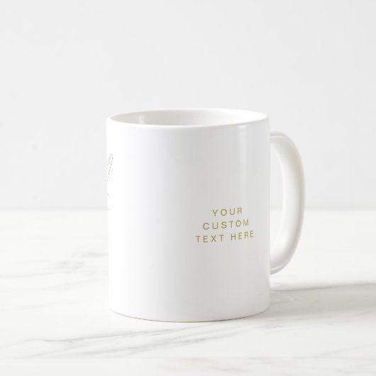 Mug Script manuscrit en or professionnel simple (Devant droit)