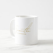 Mug Script manuscrit en or professionnel simple (Devant gauche)