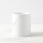 Mug Script manuscrit en or professionnel simple (Centre)
