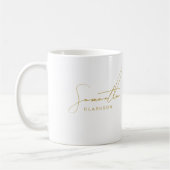 Mug Script manuscrit en or professionnel simple (Gauche)