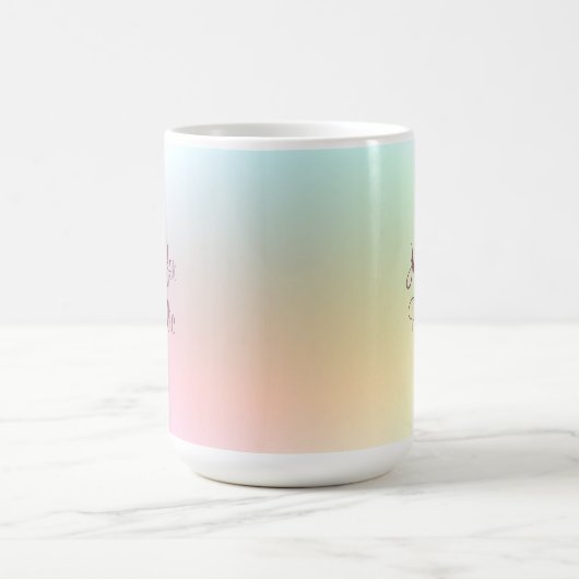 Mug Script manuscrit moderne élégant coloré tendance (Centre)