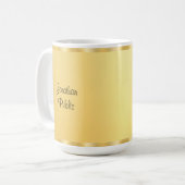Mug Script manuscrit moderne Modèle d'or Faux (Devant gauche)