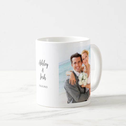 Mug Script manuscrit photo mariage (Devant droit)