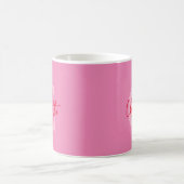Mug Script manuscrit Quirky Whimsy Monogramme rose (Centre)