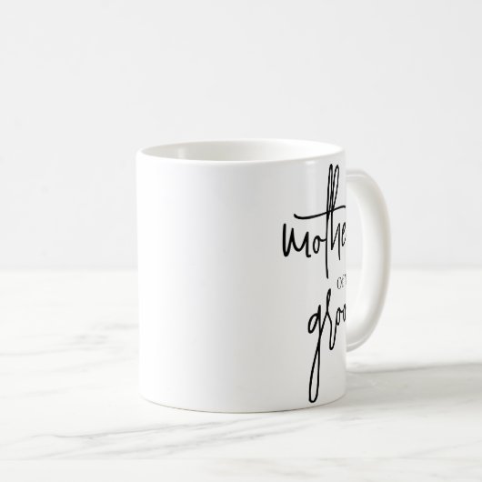 Mug Script Mère noire du marié mariage Café (Devant droit)