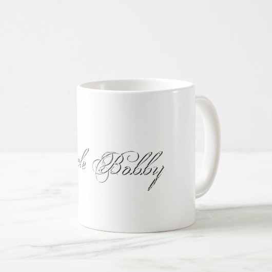 Mug Script minimaliste Joli Monogramme 3d (Devant droit)