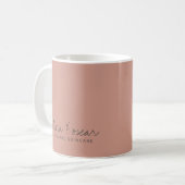 Mug Script minimaliste manuscrit Dusty Rose Business (Devant gauche)