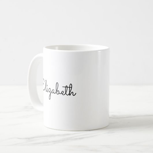 Mug Script Modèle de nom de calligraphie personnalisé (Devant gauche)
