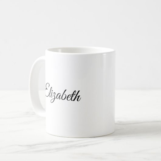 Mug Script Modèle élégant personnalisé Votre nom (Devant gauche)