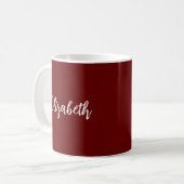 Mug Script Modèle personnalisé Ajouter un nom rouge fo (Devant gauche)