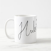 Mug Script moderne Hubby Nom noir blanc (Gauche)