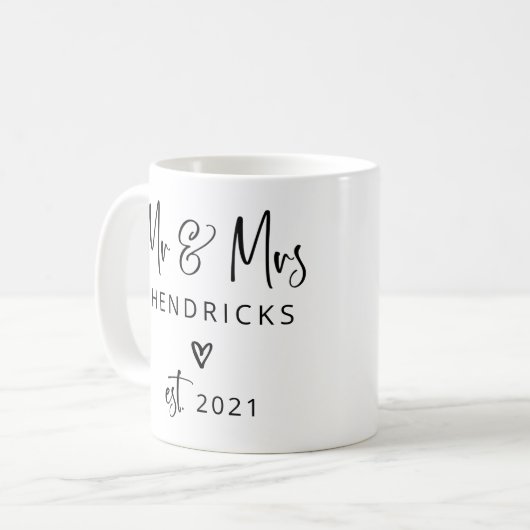 Mug Script moderne | M. et Mme Mariage Fondée (Devant gauche)
