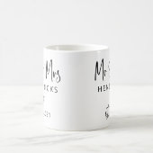Mug Script moderne | M. et Mme Mariage Fondée (Centre)