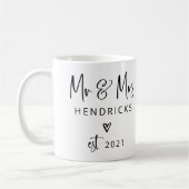Mug Script moderne | M. et Mme Mariage Fondée (Gauche)