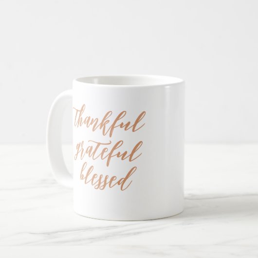 Mug Script moderne Merci Grateful Nom béni (Devant gauche)
