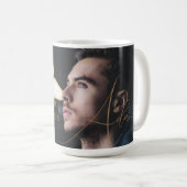 Mug Script moderne Monogramme photo complète (Devant droit)