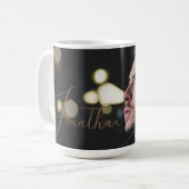 Mug Script moderne Monogramme photo complète (Devant gauche)