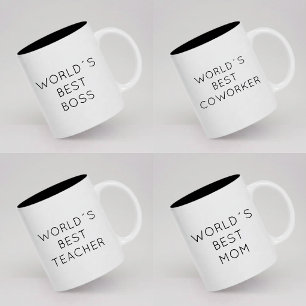 Mug Script Moderne Personnalisé Meilleur Professeur Ma