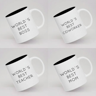 Mug Script Moderne Personnalisé Meilleur Professeur Ma