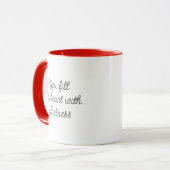 Mug Script Moderne Vous Remplir Mon Coeur Avec Gladnes (Devant gauche)