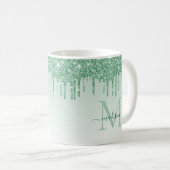 Mug Script Monogramme à étincelle de Parties scintilla (Devant droit)