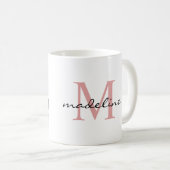 Mug Script Monogramme Panda Cute (Devant droit)