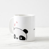 Mug Script Monogramme Panda Cute (Devant gauche)
