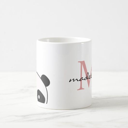 Mug Script Monogramme Panda Cute (Centre)