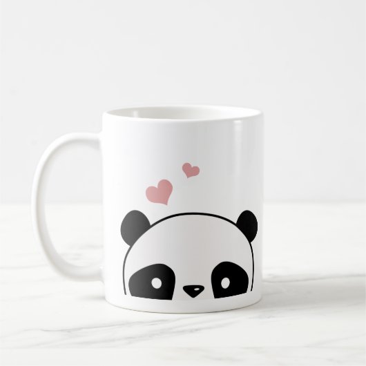 Mug Script Monogramme Panda Cute (Gauche)