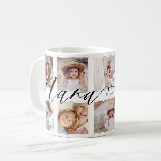 Mug Script Nana moderne | Collage photo pour petits en (Devant gauche)